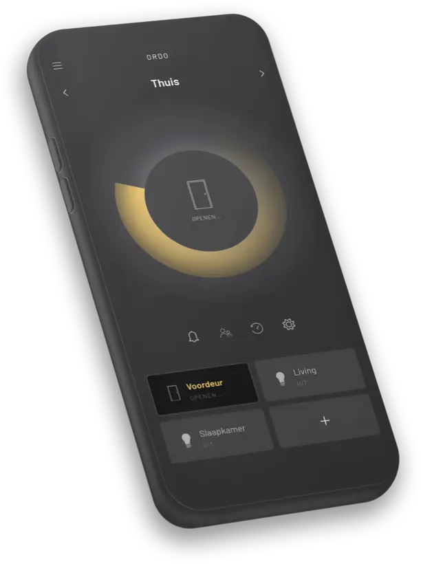 smartphone running the Ordo app